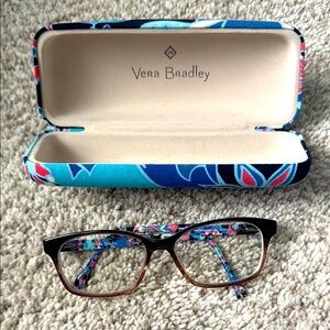Vera Bradley Rosie Glasses with Case!